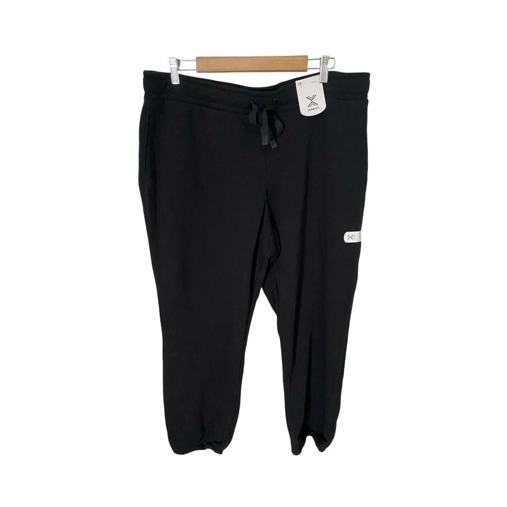 Xersion Women's Plus Size Black High Rise Fleece Sweatpants NWT Size 1X